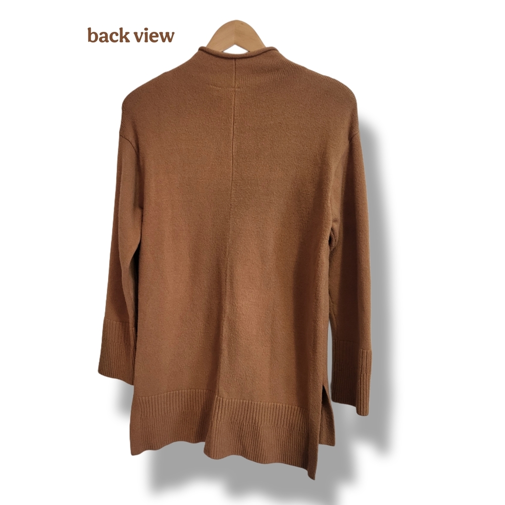 🌿Moth by Anthropologie Tan Oversized Mock Neck Sweater XS Boho Chic - Picture 8 of 12